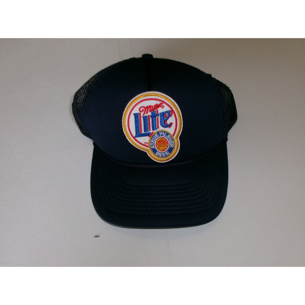 MILLER LITE BEER TRUCKER GOLF  SNAPBACK BEACH   HAT CAP VINTAGE DEADSTOCK M4